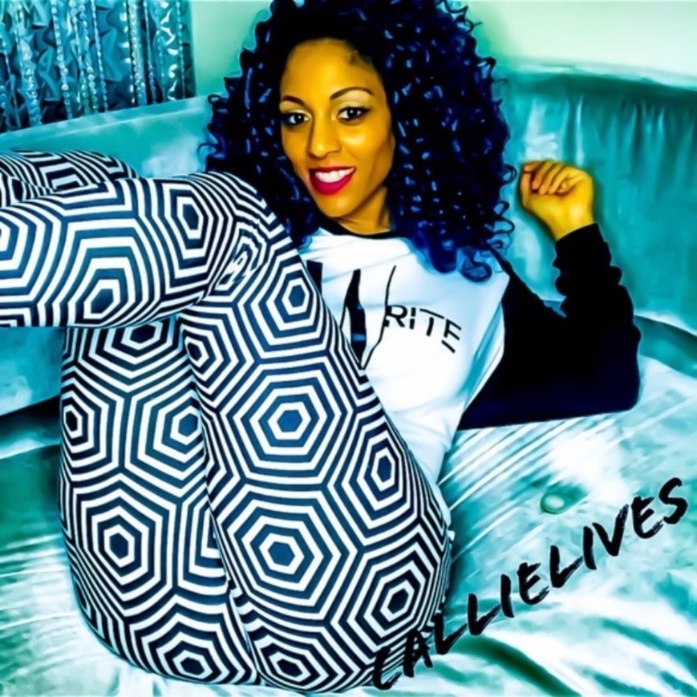 Hypnotic Hexagon 3-D Graphic Print Leggings